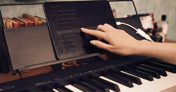 Aplicação Chordana para o piano digital Casio CDP-S100