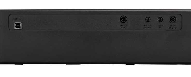A conectividade do Casio CDP-S100