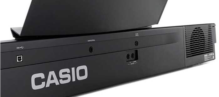 A conectividade do piano Casio Privia PX-160