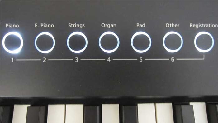 O Painel de Controlo de Piano Roland FP-90