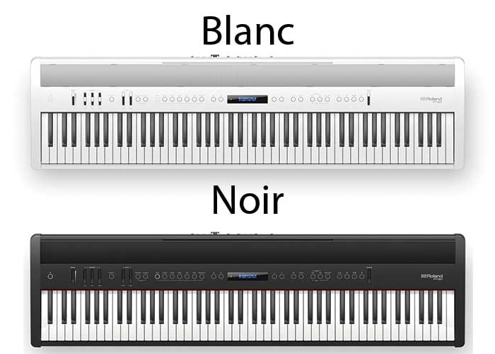 O piano a preto e branco Roland FP-60