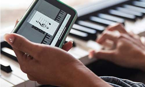 A aplicação Roland Partner 2 para o teclado GO:PIANO
