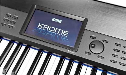 O ecrã Korg Krome EX