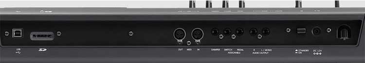Conectividade do Korg Krome EX