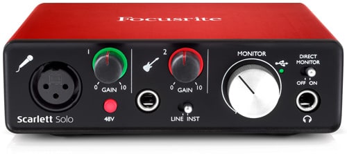 Placa de Som Focusrite Scarlett Solo Gen 3