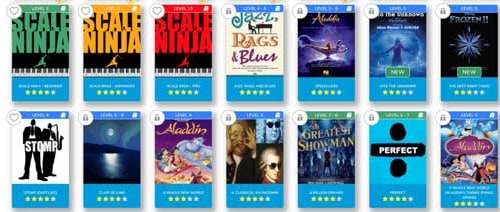 Aulas de piano online de Piano Marvel