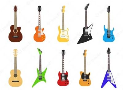 Diferentes categorias de guitarras