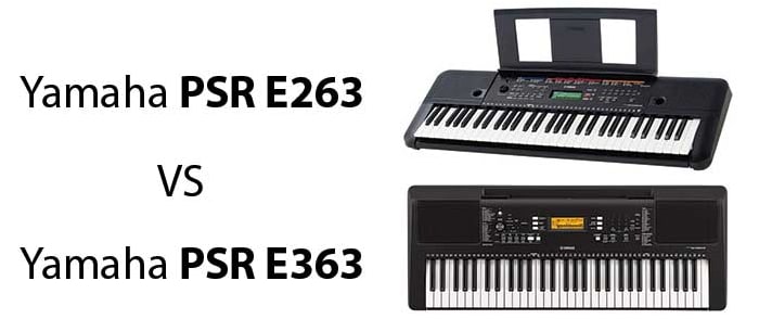 Pianos de Arranjo Yamaha PSR-E263 e PSR-E363