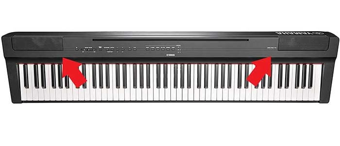 Os oradores da Yamaha P-125