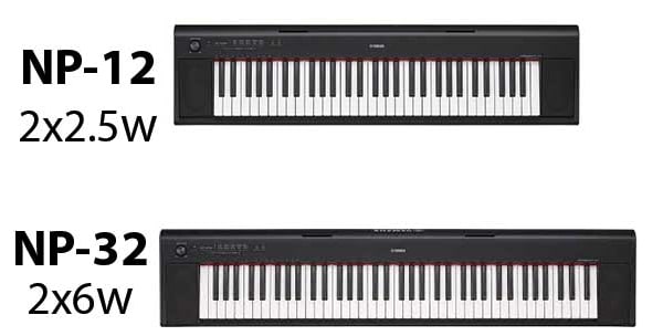 Os pianos digitais NP-12 e NP-32
