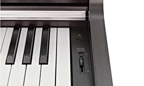 Os botões do piano digital Kawai KDP110
