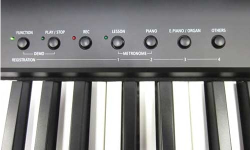 O painel de controlo do piano Kawai ES110 