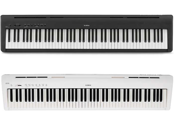 O piano a preto e branco Kawai ES110