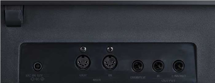 A conectividade do piano digital Kawai ES110