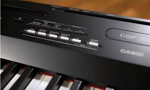 Os botões do piano digital Casio CGP-700