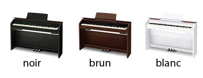As cores do piano Casio Privia PX-770